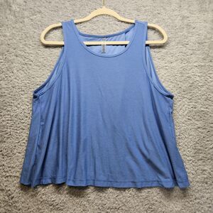 Beyond Yoga Blue Open Back Shirt Size Large Athleisure Gym Workout Athletic